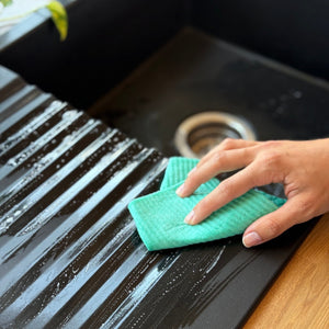 pandoo Schwammtuvh Schwammtücher 3er-Set – waschbar, saugstark & plastikfrei