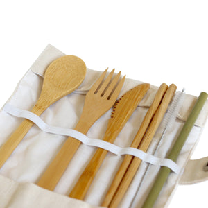 pandoo Bambus Picknick und Reise Besteck-Set