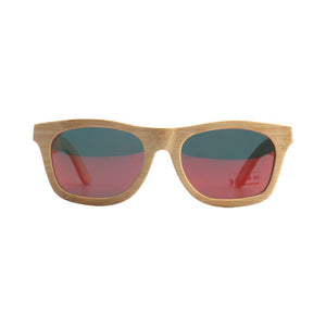 pandoo Sonnenbrille Bambus Sonnenbrille Unisex | polarisiert | UV400 | Blau | Türkis | Orange