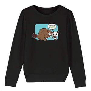 T-Pop Child Sweat-shirt Mini Changer - Stanley/Stella - DTG 3-4 years / Black Kinder Sweat-Shirt | Pullover aus Bio-Baumwolle | Unisex | Bieber