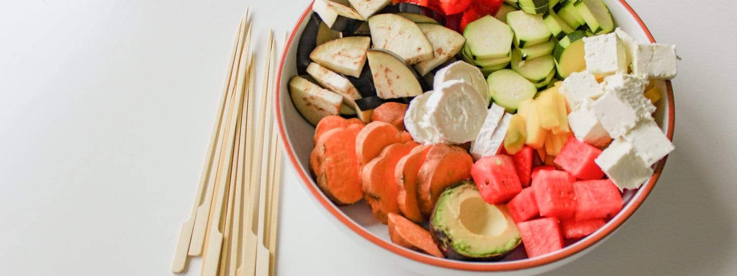 Vegetarische Grillspieße - 4 Spieße für das nächste Grillfest!