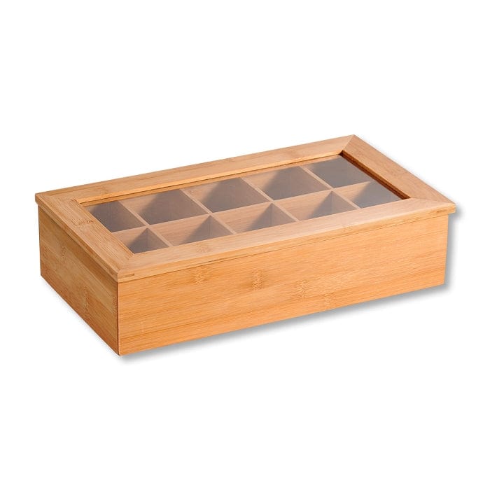 Kesper Teebox Teebox mit 10 Fächern, Bambus