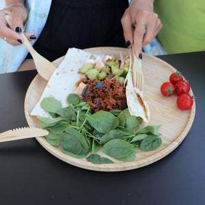 pandoo Plates Wiederverwendbare Bambusteller | 3 Größen
