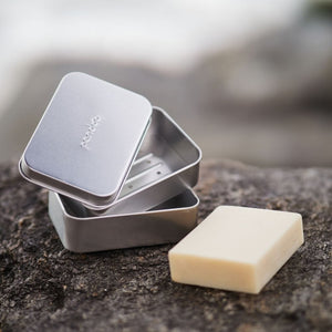 pandoo Seifendose Seifendose aus Aluminium mit Abtropfgitter
