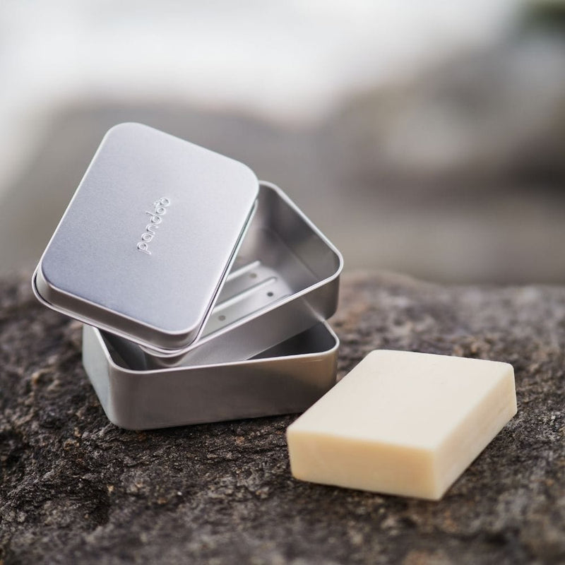 pandoo Seifendose Seifendose aus Aluminium mit Abtropfgitter