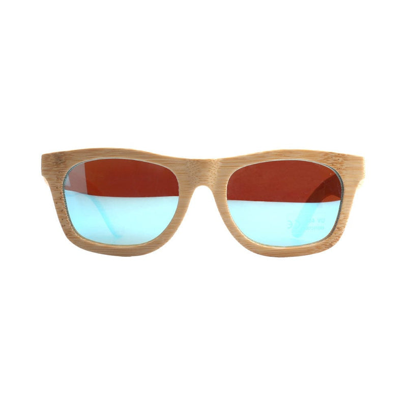 pandoo Sonnenbrille Bambus Sonnenbrille Unisex | polarisiert | UV400 | Blau | Türkis | Orange