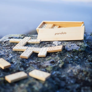 pandoo Spiel Domino Doppel 6 aus Bambus