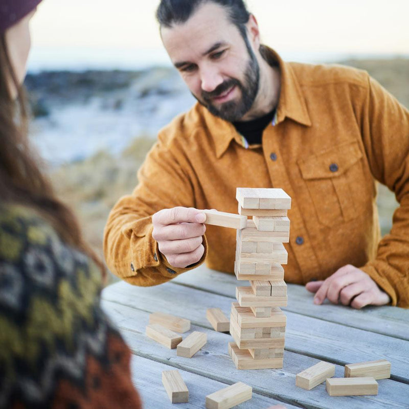 pandoo Spiel Wackelturm aus Bambus