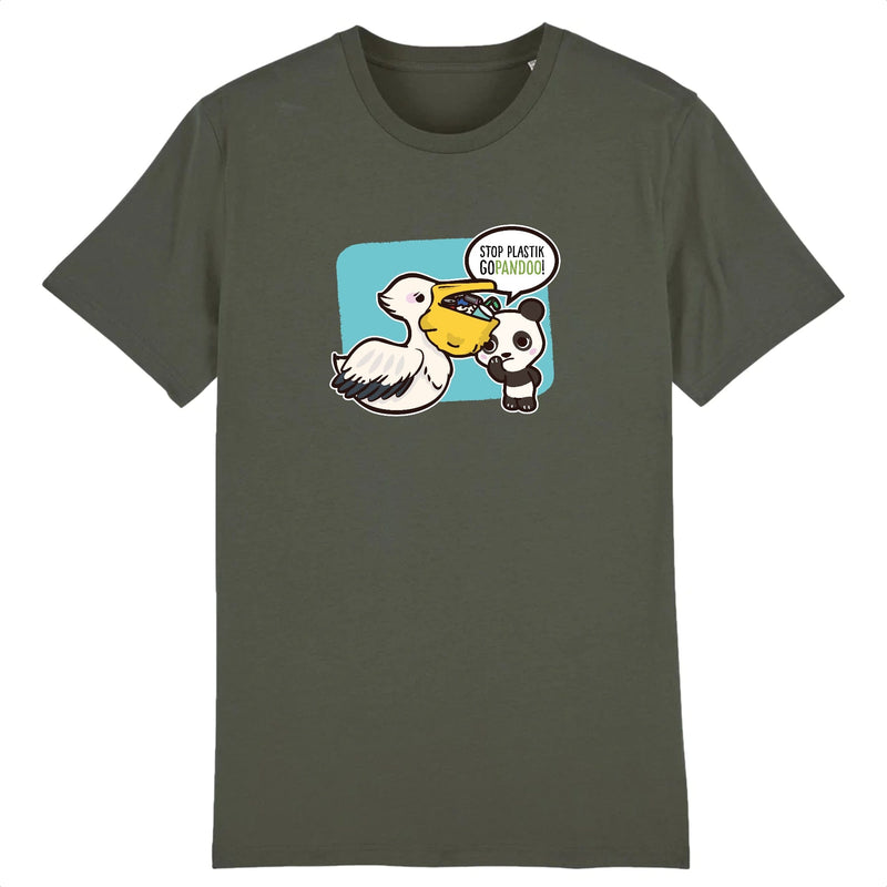 pandoo Stanley/Stella Rocker - DTG T-Shirt Stop Plastik aus Bio-Baumwolle | Unisex | Pelikan