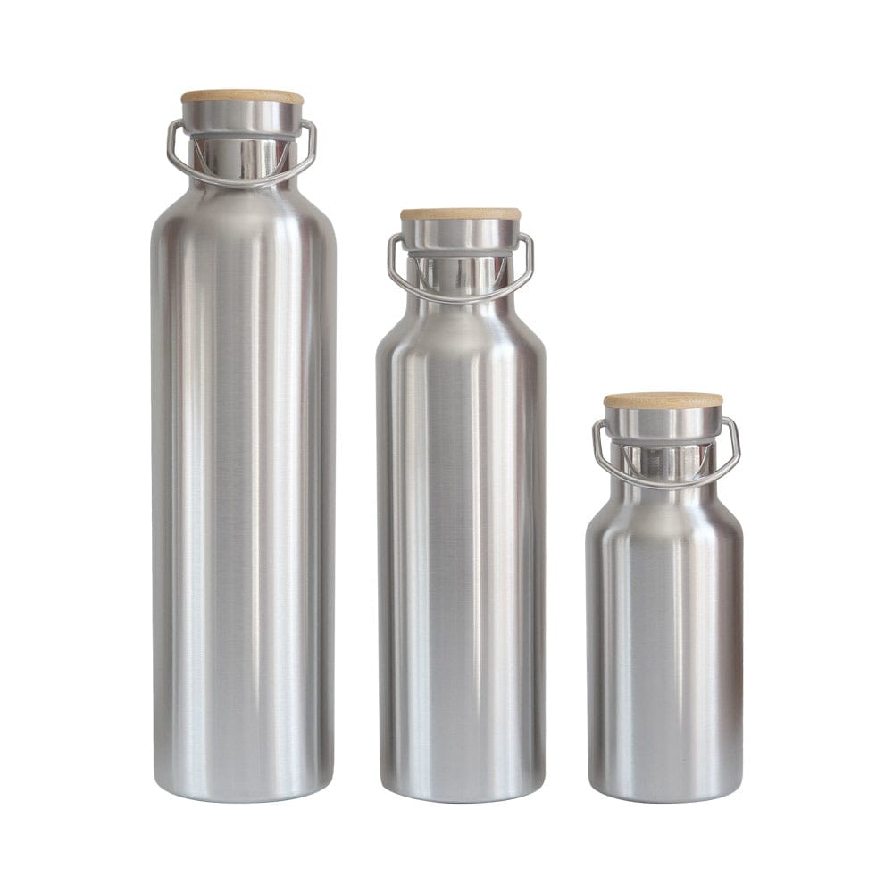 pandoo Trinkflasche Wiederverwendbare Edelstahl Trinkflasche | mit oder ohne Isolierung