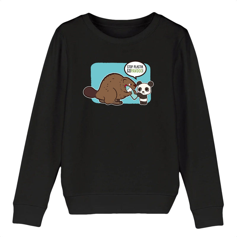 T-Pop Child Sweat-shirt Mini Changer - Stanley/Stella - DTG 3-4 years / Black Kinder Sweat-Shirt | Pullover aus Bio-Baumwolle | Unisex | Bieber