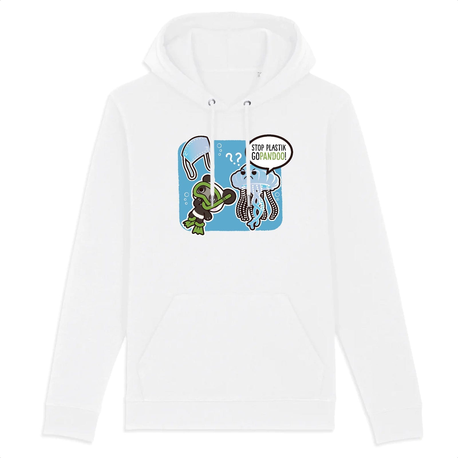 T-Pop Hoodie - CRUISER - Stanley - DTG Hoodie Stop Plastik aus Bio-Baumwolle | Unisex | Qualle