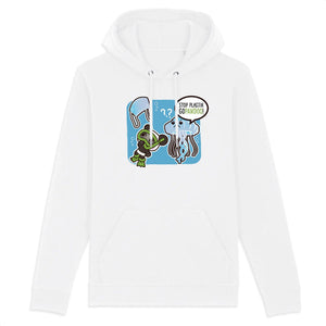 T-Pop Hoodie - CRUISER - Stanley - DTG Hoodie Stop Plastik aus Bio-Baumwolle | Unisex | Qualle