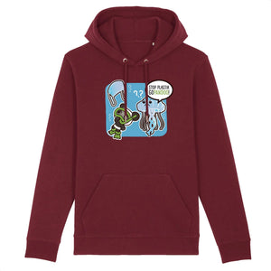 T-Pop Hoodie - CRUISER - Stanley - DTG Hoodie Stop Plastik aus Bio-Baumwolle | Unisex | Qualle