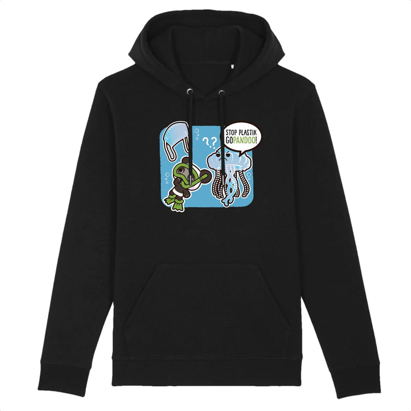 T-Pop Hoodie - CRUISER - Stanley - DTG Hoodie Stop Plastik aus Bio-Baumwolle | Unisex | Qualle