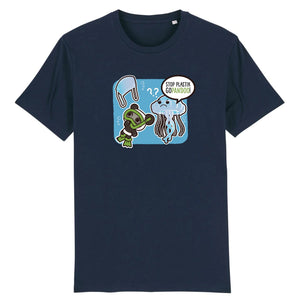 T-Pop Stanley/Stella Rocker - DTG XS / Navy T-Shirt Stop Plastik aus Bio-Baumwolle | Unisex | Qualle